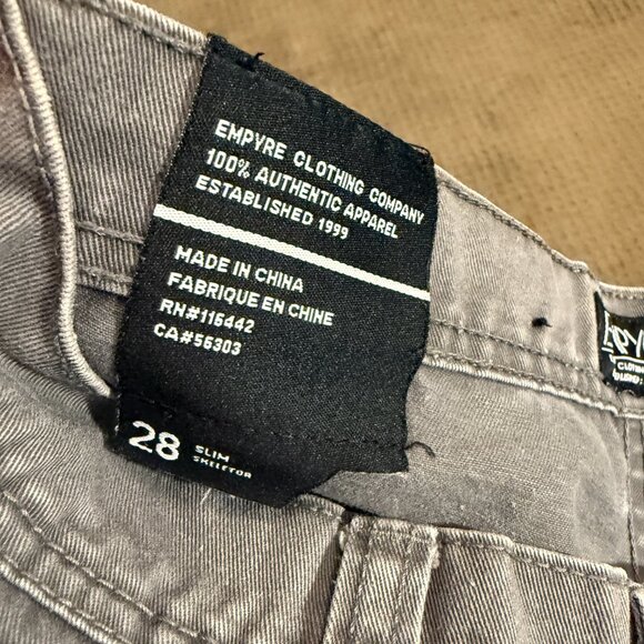 Empyre Slim Sraight Gray Pant Sz. 28W - Picture 3 of 5